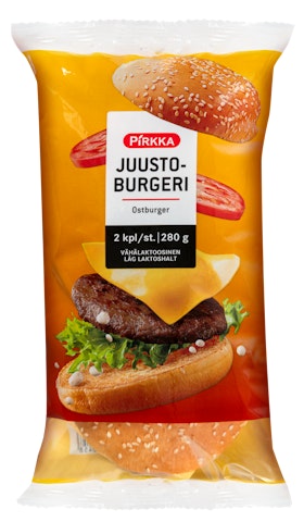 Pirkka juustoburgeri 280g (2x140g) | K-Ruoka Verkkokauppa