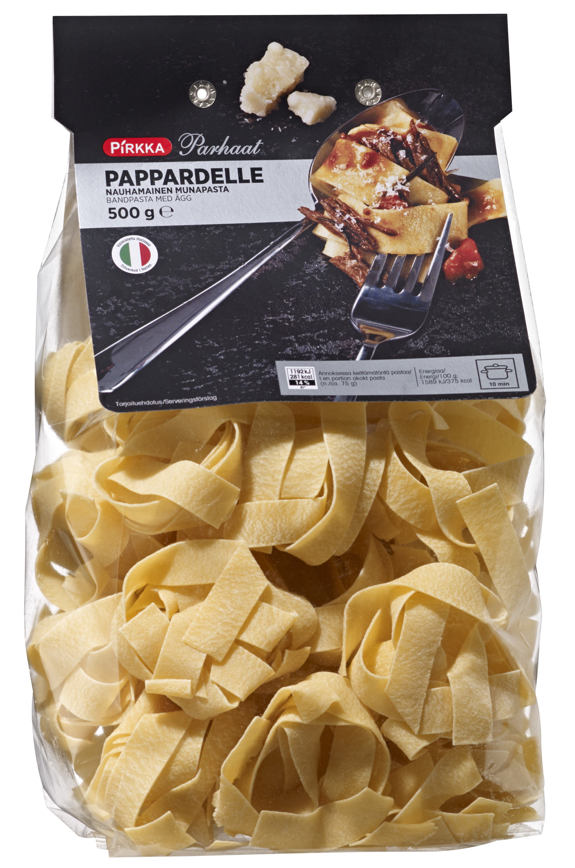 Pirkka Parhaat pappardelle nauhamainen munapasta 500g | K-Ruoka Verkkokauppa