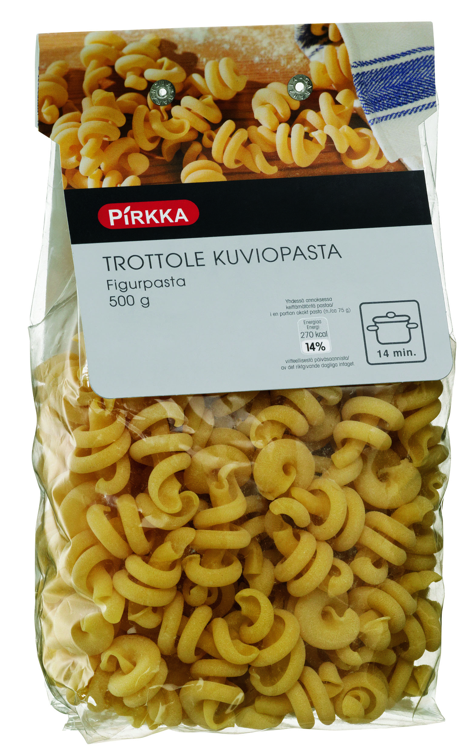 Pirkka Parhaat trottole kuviopasta 500g | K-Ruoka Verkkokauppa