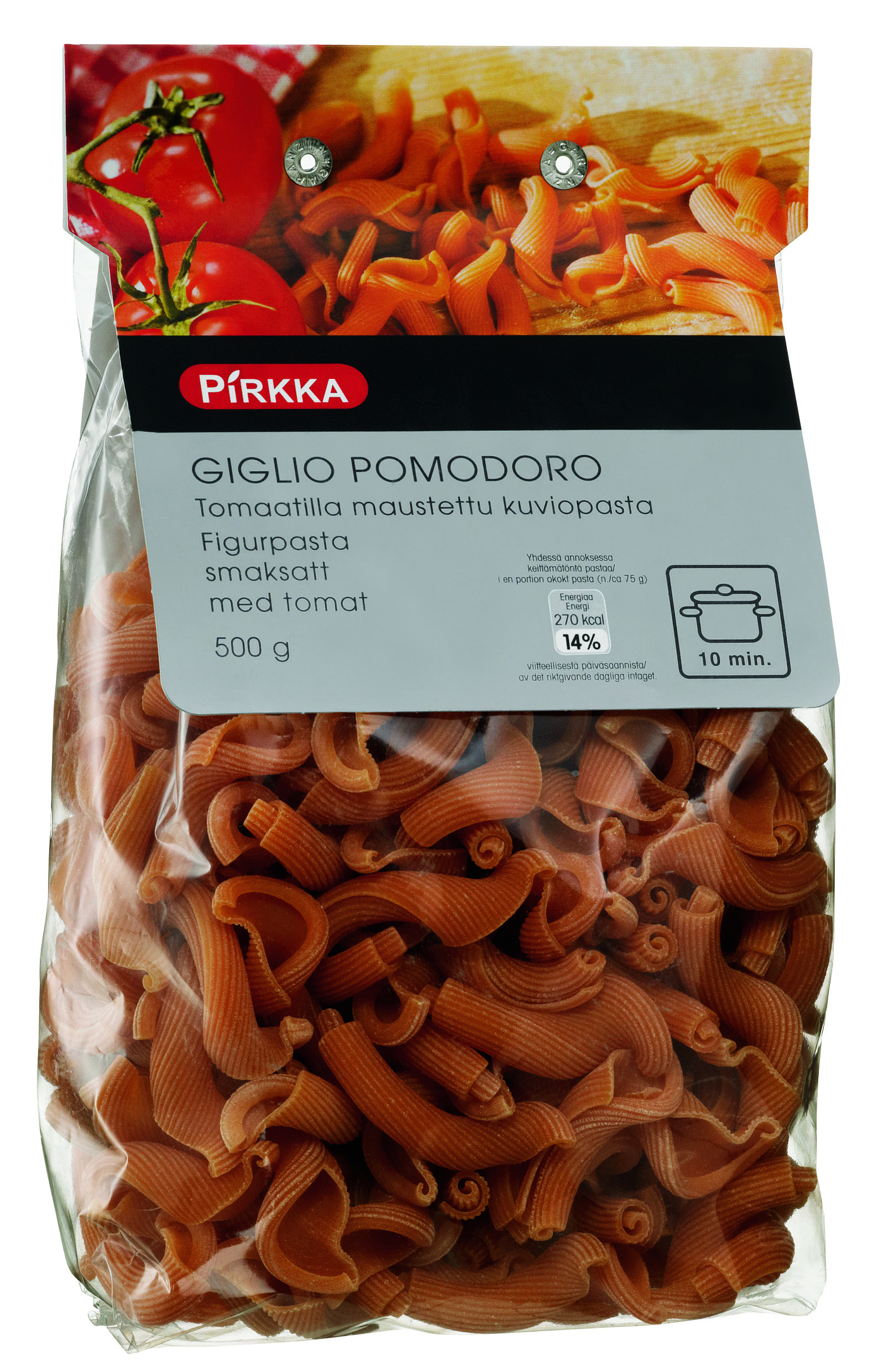 Pirkka Parhaat giglio pomodoro tomaatilla maustettu kuviopasta 500g | K- Ruoka Verkkokauppa