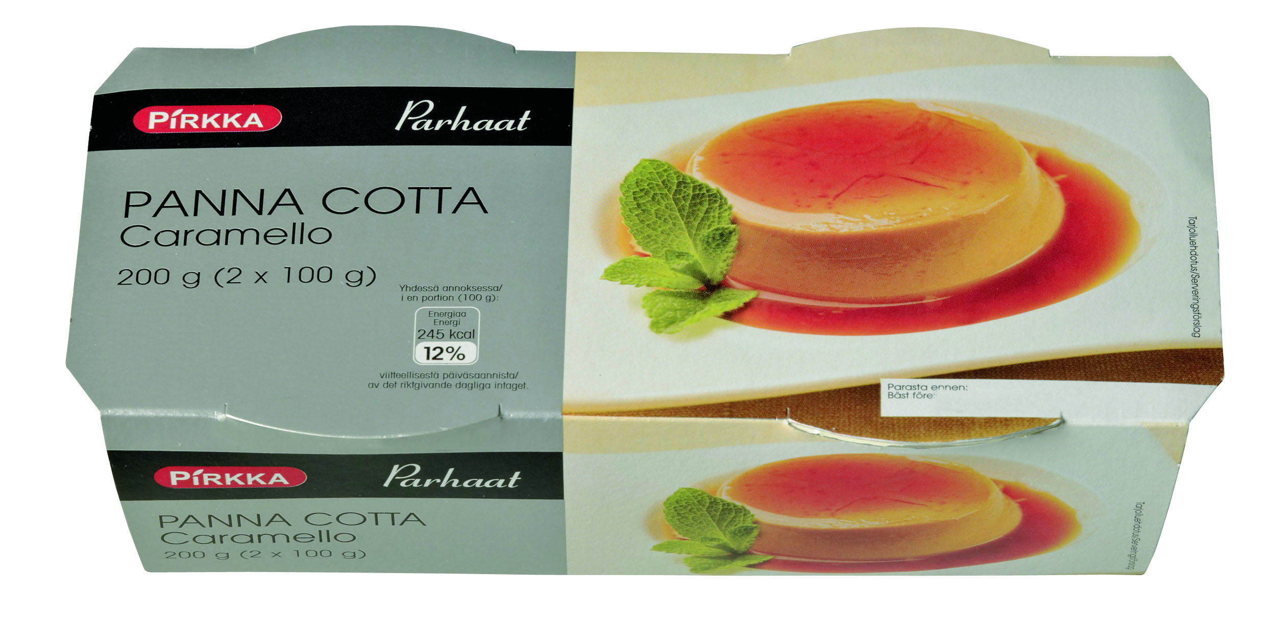 Pirkka Panna Cotta Caramello 2 x 100 g | K-Ruoka Verkkokauppa