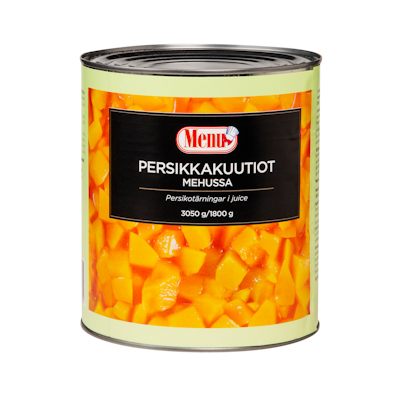 Menu persikkakuutiot mehussa 3050g/1800g