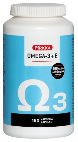 Pirkka omega-3-kalaöljy + E 150kpl/132 g