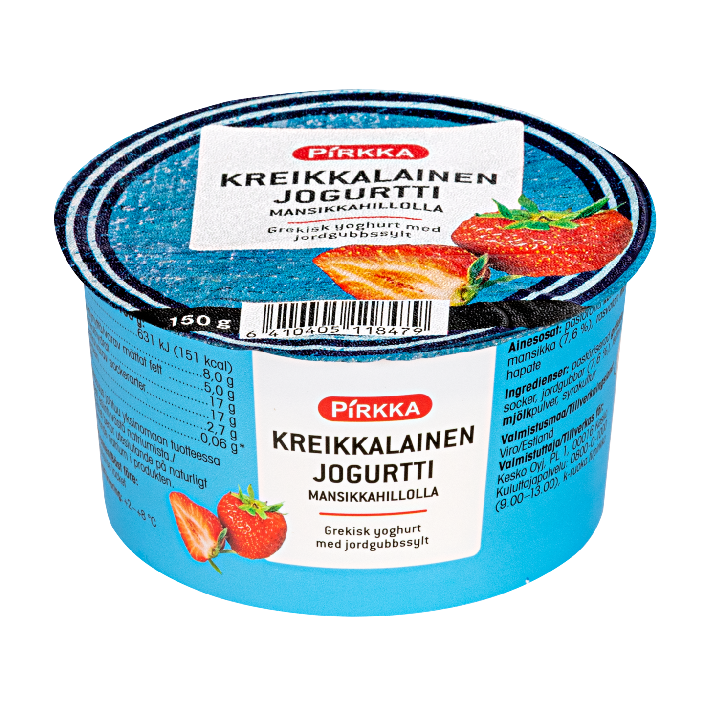 Pirkka kreikkalainen jogurtti mansikkahillolla 150g | K-Ruoka Verkkokauppa