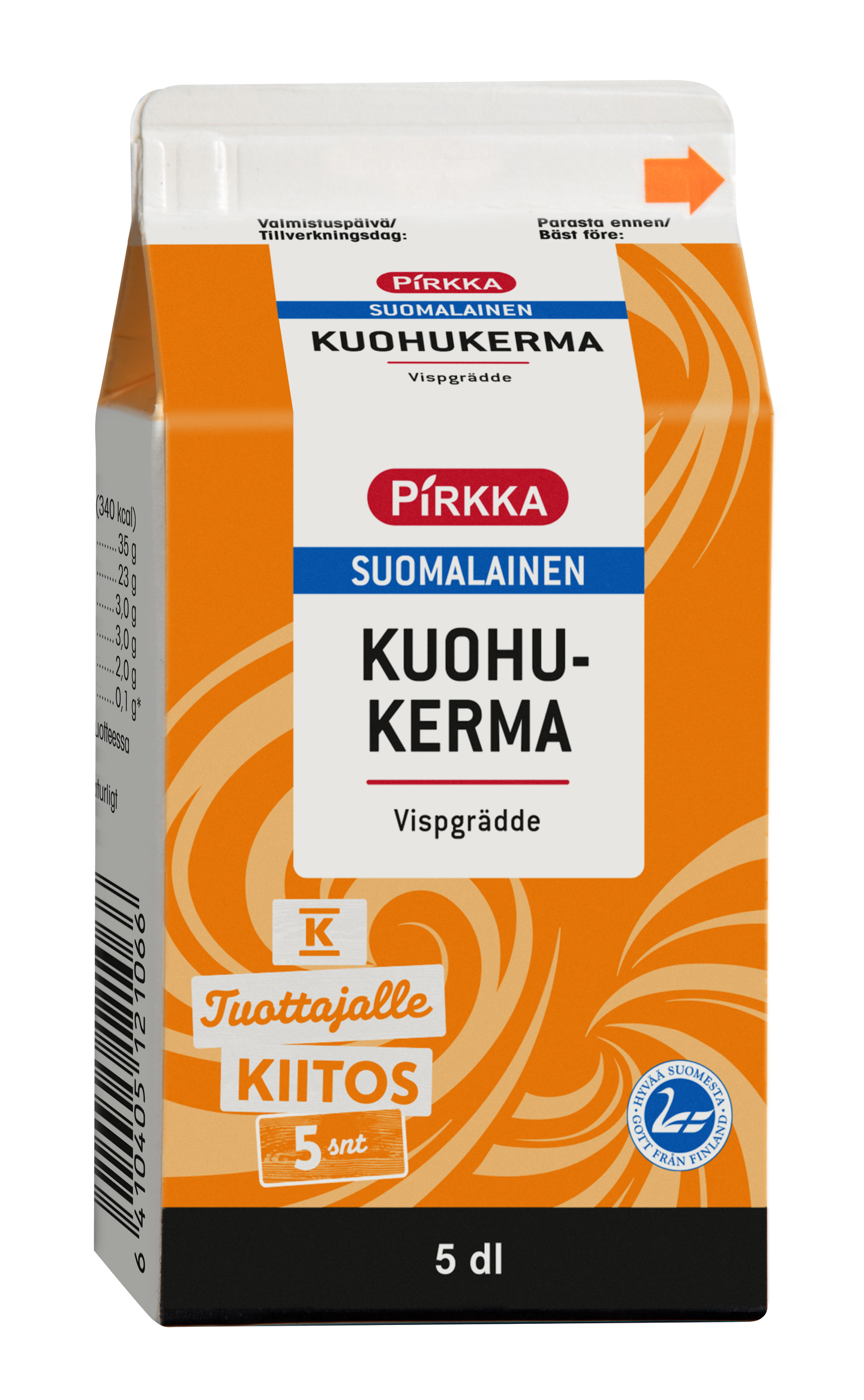 Pirkka suomalainen kuohukerma 5dl – K-Ruoka
