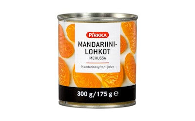 Pirkka mandariinilohkot mehussa 300g/175g - kuva