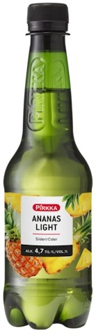 Pirkka ananassiideri light 4,7% 0,4l