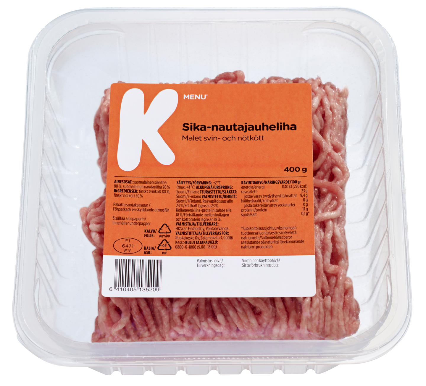 K-Menu sika-nauta jauheliha 400g | K-Ruoka Verkkokauppa