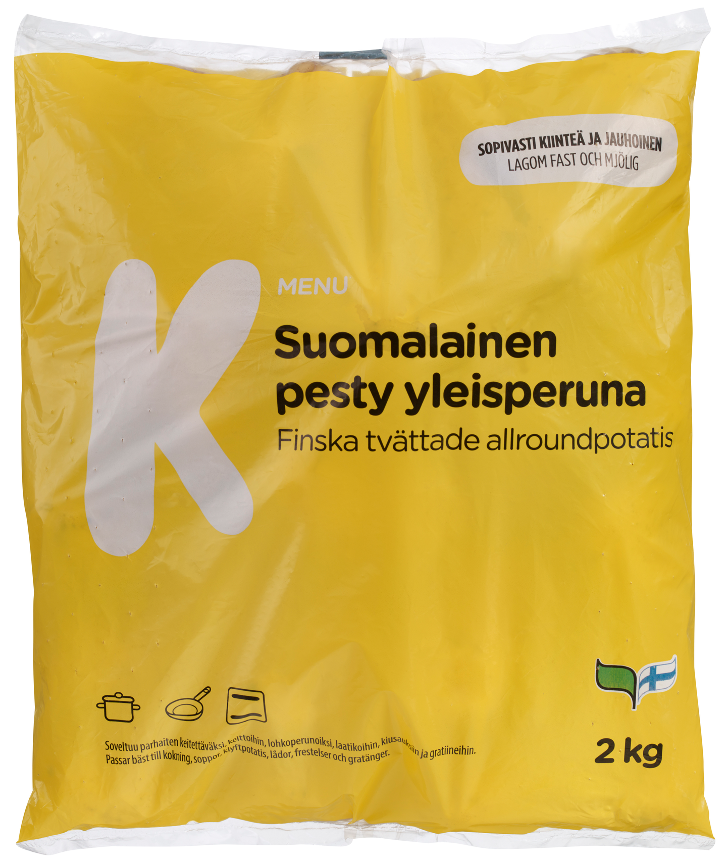 K-Menu suomalainen pesty yleisperuna 2 kg | K-Ruoka Verkkokauppa