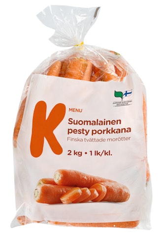 K-Menu suomalainen pesty porkkana 2kg