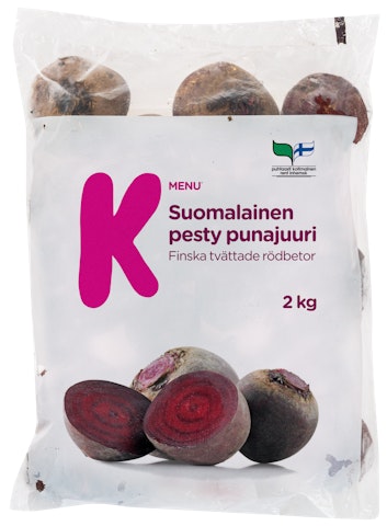 K-Menu suomalainen pesty punajuuri 2kg