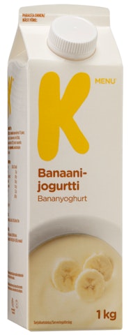 K-Menu banaanijogurtti 1 kg