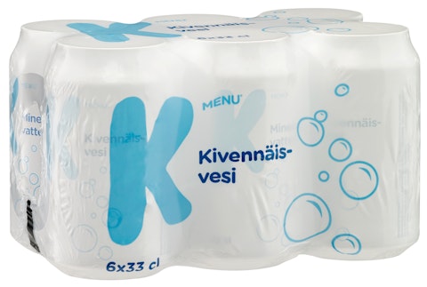 K-Menu kivennäisvesi 0,33l 6-pack