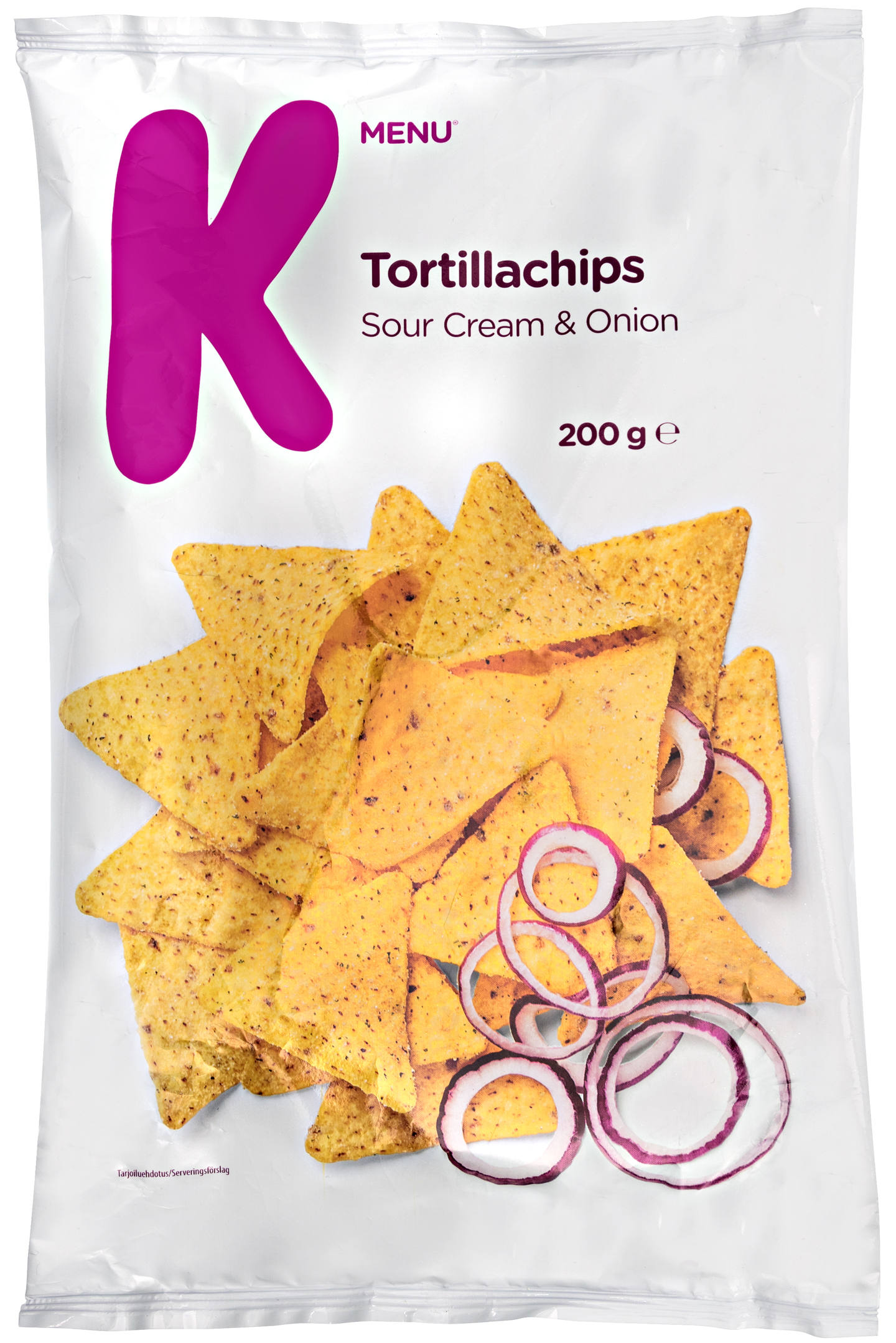 K-Menu tortillachips sour cream & onion 200g | K-Ruoka Verkkokauppa