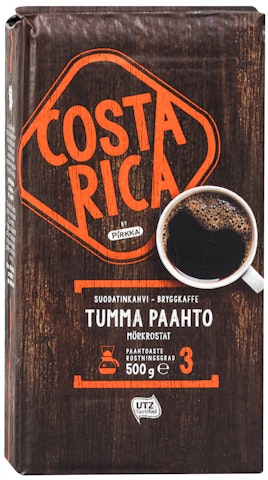 Pirkka Costa Rica suodatinkahvi tumma paahto 500g UTZ