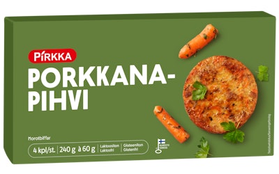 Pirkka porkkana-kvinoapihvi 4kpl/240g pakaste - kuva