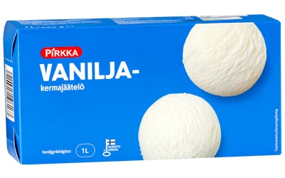 Pirkka kermajäätelö vanilja 1L