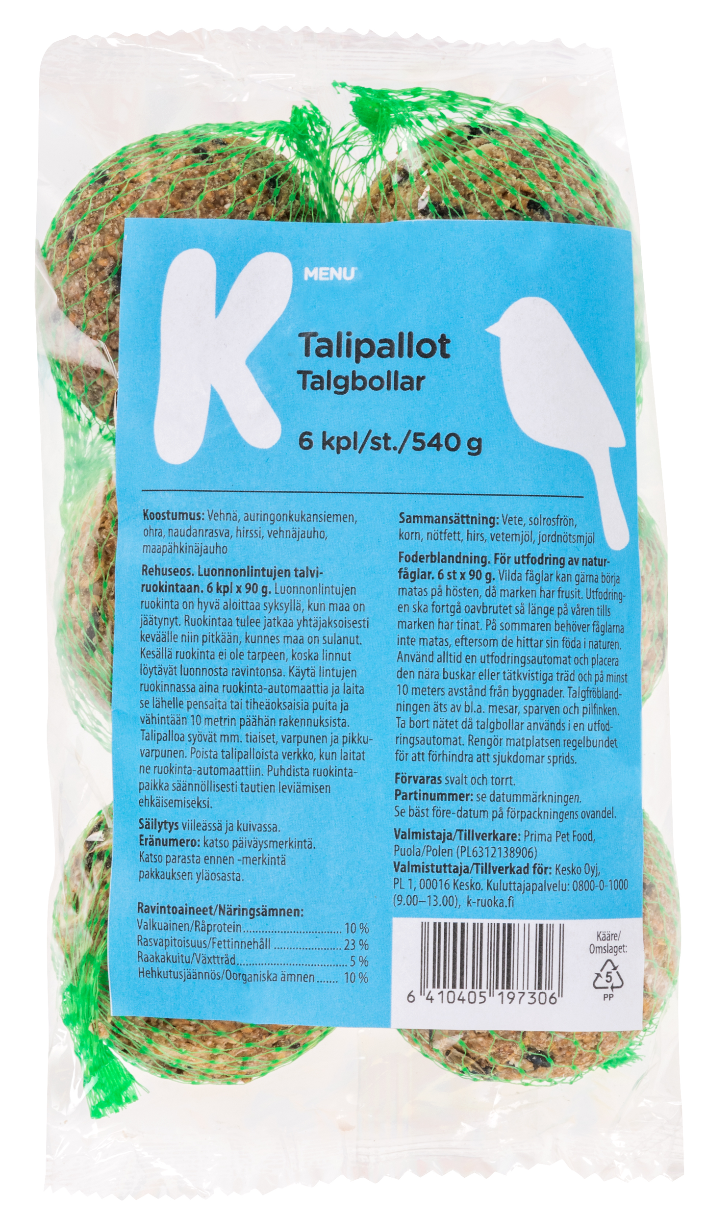 K-Menu talipallot 6kpl 540g | K-Ruoka Verkkokauppa