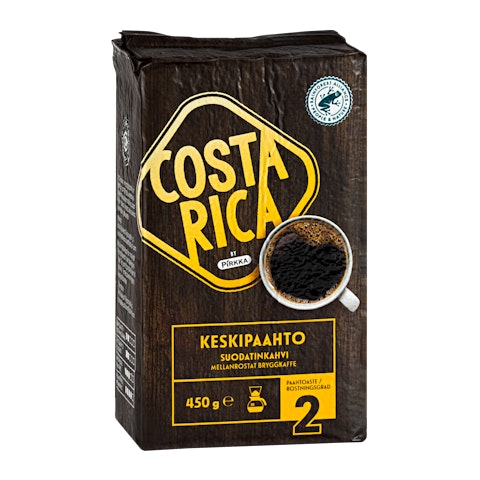 Pirkka Costa Rica kahvi 450g keskipaahto rfa