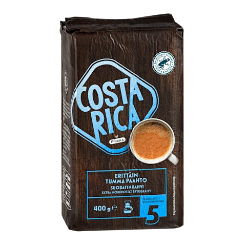 Pirkka Costa Rica kahvi 400g erittäin tumma paahto rfa