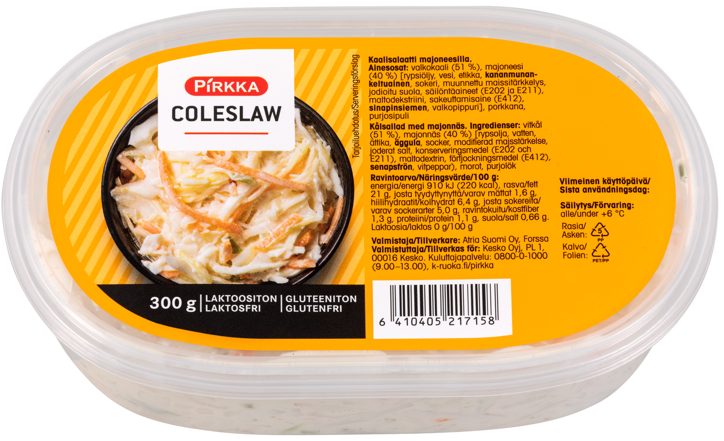 Pirkka coleslaw 300g | K-Ruoka Verkkokauppa