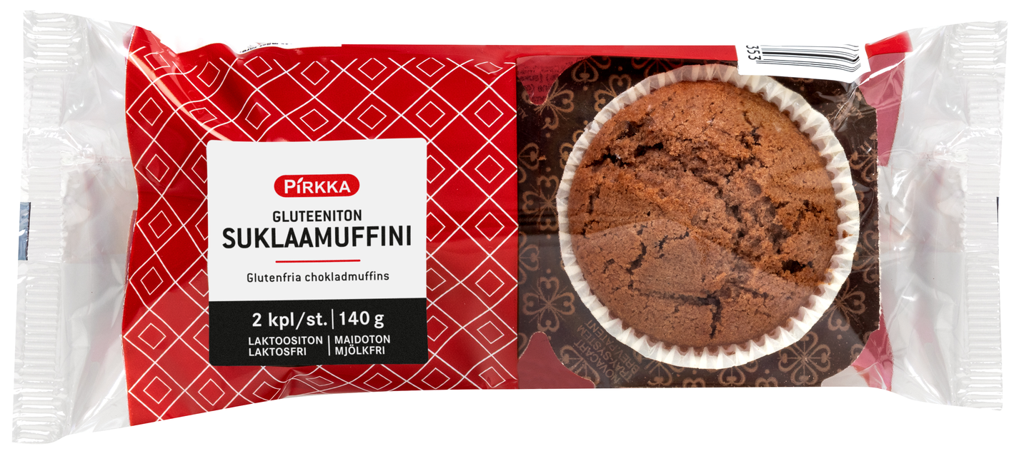 Pirkka gluteeniton suklaamuffini 2kpl/140g