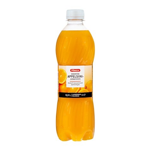 Pirkka appelsiinijuomatiiviste 0,5l sokeriton
