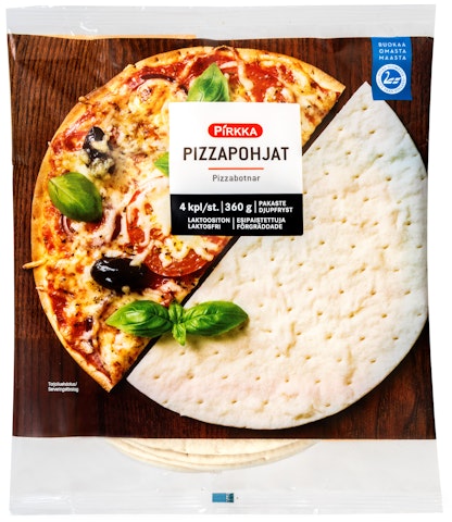 Pirkka pizzapohja 4kpl/360g pakaste
