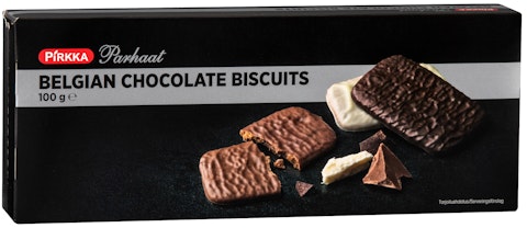 Pirkka Parhaat Belgian Chocolate Biscuits 100g