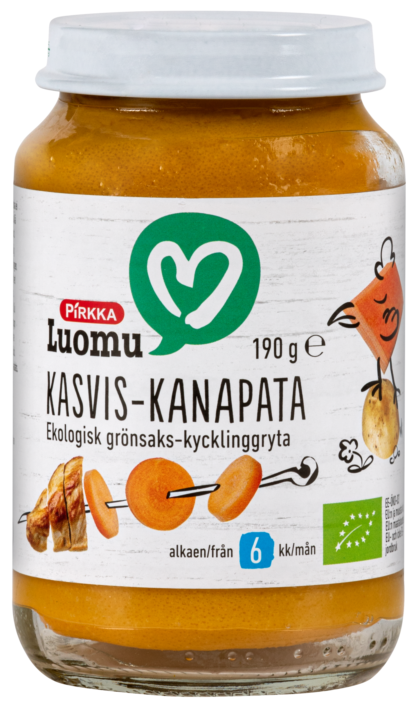 Pirkka Luomu kasvis-broileripata 190g 6kk | K-Ruoka Verkkokauppa