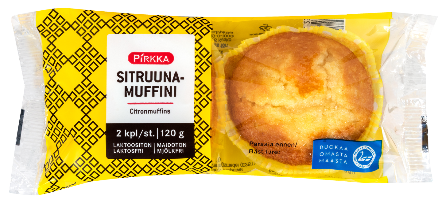 Pirkka sitruunamuffini 2kpl/120g KRuoka Verkkokauppa