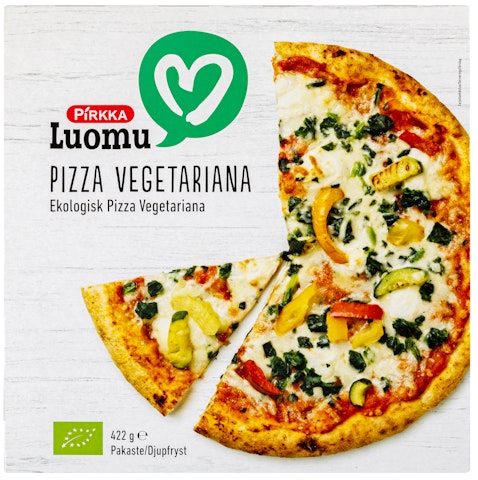 Pirkka Luomu pizza vegetariana 422g pakaste