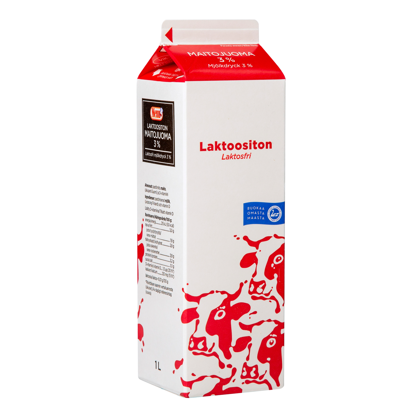 Menu laktoositon maitojuoma 3% 1l ESL