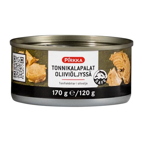 Pirkka tonnikalapalat oliiviöljyssä 170g/120g