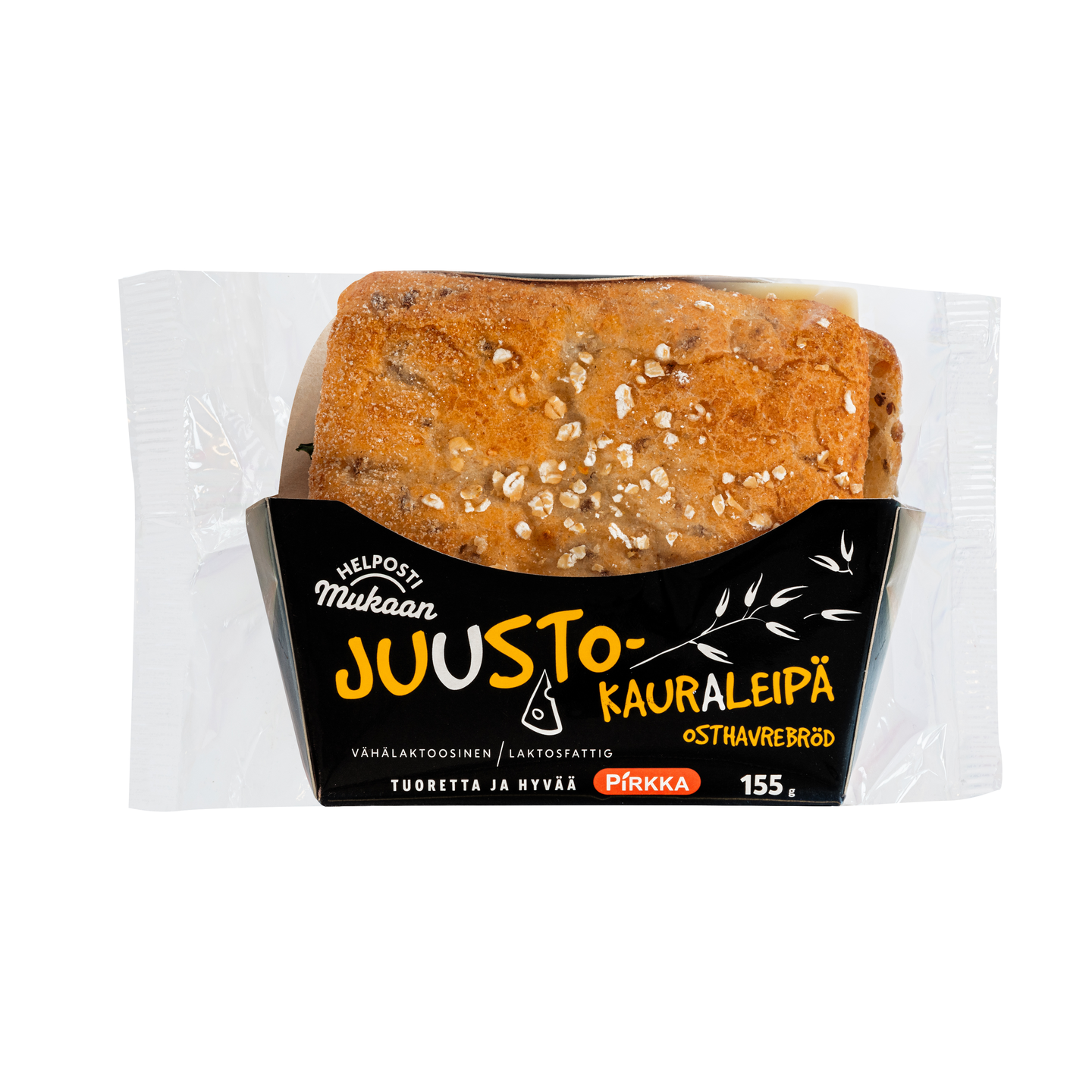 Pirkka Helposti mukaan juusto-kauraleipä 155g | K-Ruoka Verkkokauppa