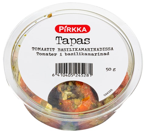 Pirkka Tapas tomaatit basilikamarinadissa 50g