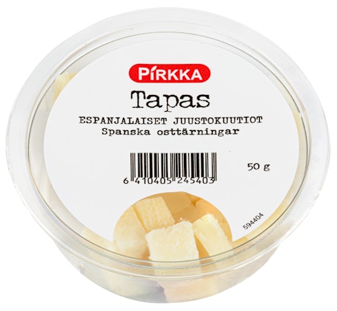 Pirkka Tapas espanjalaiset juustokuutiot 50g