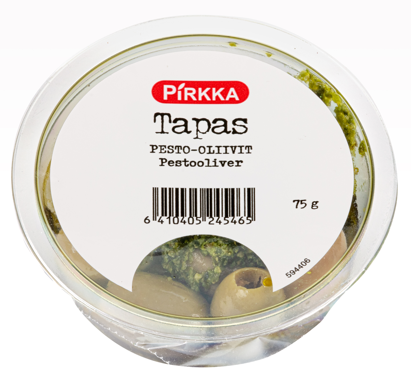 Pirkka Tapas pesto-oliivit 75g | K-Ruoka Verkkokauppa