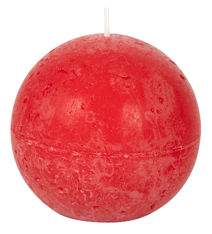 Pirkka rustiikkikynttilä pallo 76mm punainen