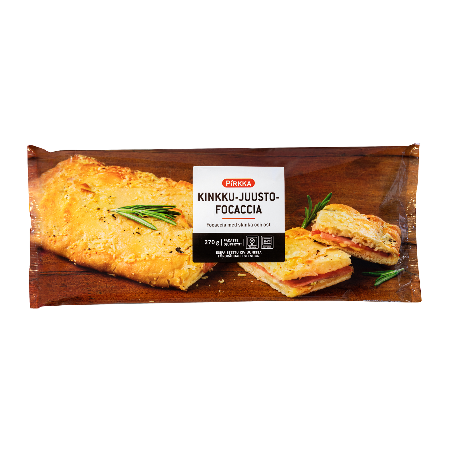 Pirkka kinkku-juusto focaccia 270 g pakaste | K-Ruoka Verkkokauppa