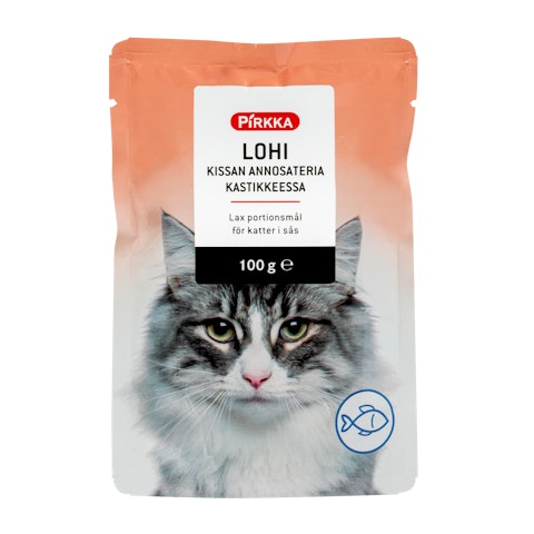 Pirkka kissan annosateria kastikkeessa 100g lohi