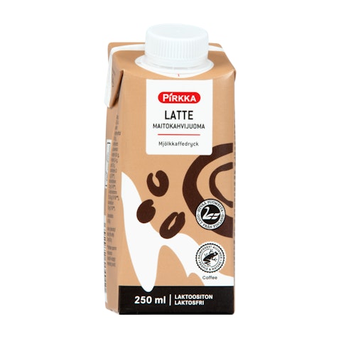 Pirkka maitokahvijuoma 250ml latte laktoositon RFA