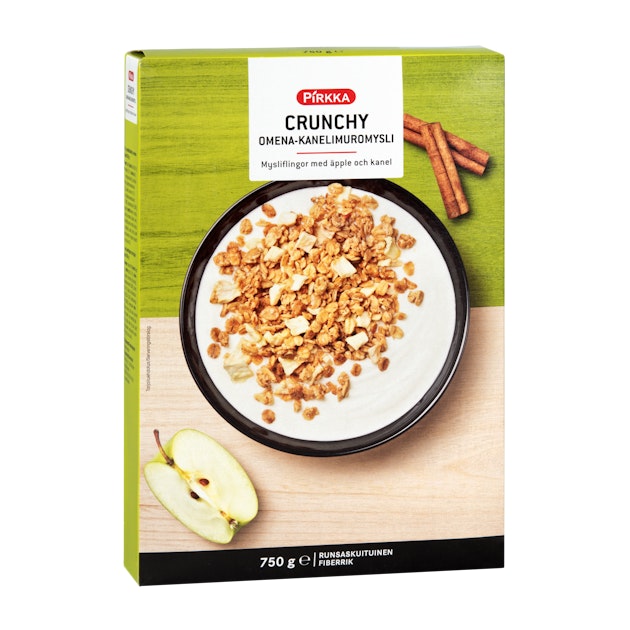 Pirkka Crunchy Omena-kanelimuromysli 750g | K-Ruoka Verkkokauppa