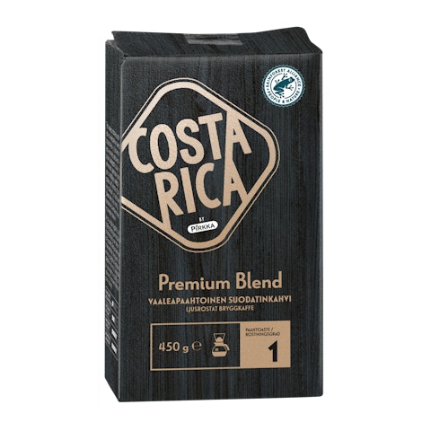 Pirkka Costa Rica Premium Blend vaaleapaahtoinen suodatinkahvi 450 g RFA