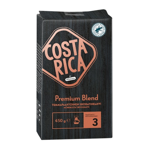 Pirkka Costa Rica Premium Blend tummapaahtoinen  suodatinkahvi 450 g RFA