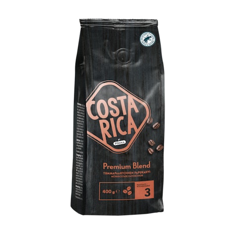 Pirkka Costa Rica Premium Blend tummapaahtoinen papukahvi 400 g rfa