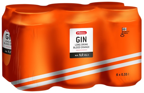 Pirkka GIN Blood Orange Long Drink 5,0% 0,33l 6-pack