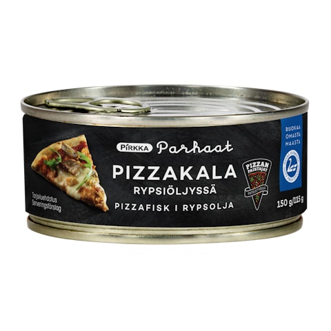 Pirkka Parhaat pizzakala rypsiöljyssä 150g/115g Pizzanpaistajat