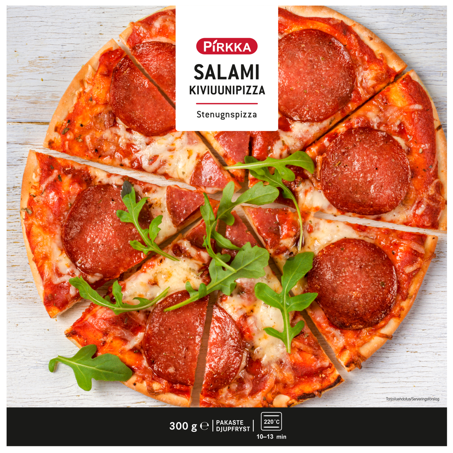 Pirkka kiviuunipizza salami 300g pakaste KRuoka Verkkokauppa