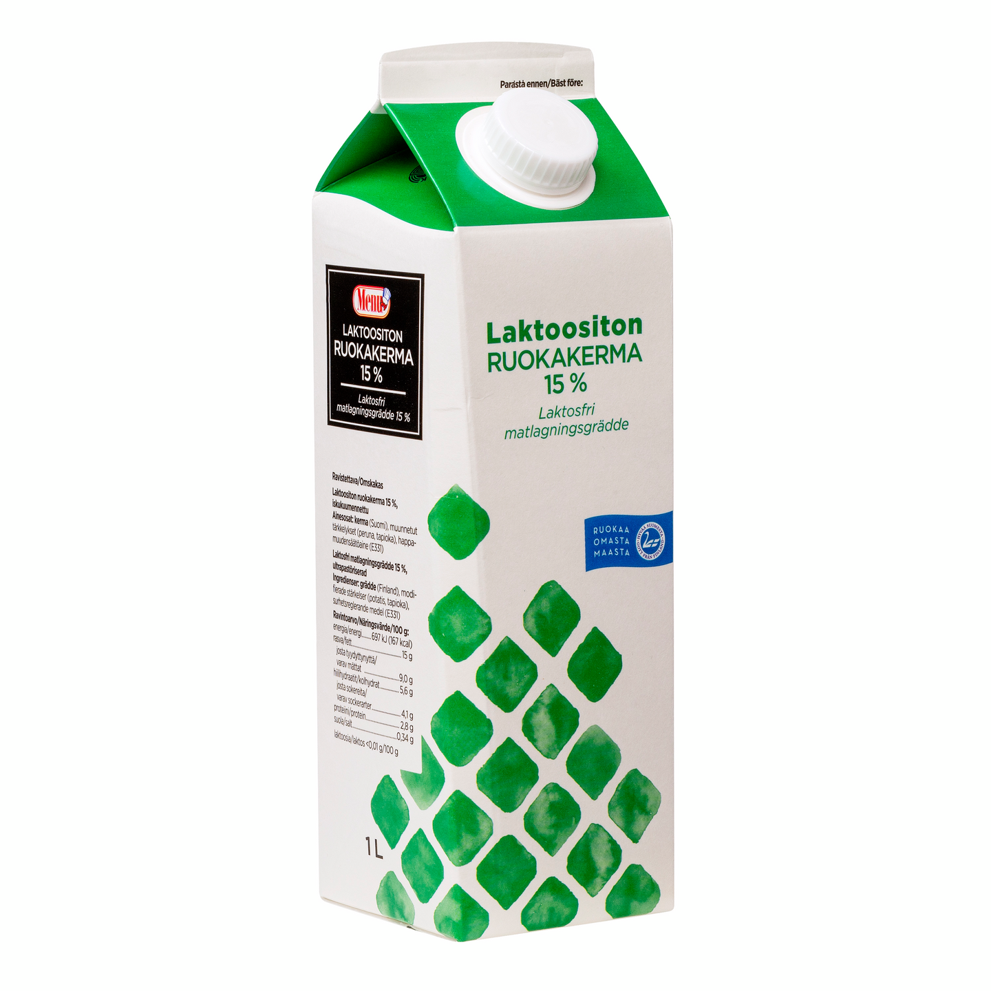 Menu laktoositon ruokakerma 15% 1l UHT